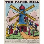 Rag and Bone merchant.- The Paper Mill, hand-coloured poster, 1880.