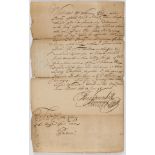 Royal Navy.- New Forest.- Greenhill (Henry, commissioner of the navy) Warrant appointing a new …