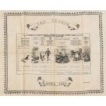 Handkerchief.- The Census, satirical plate-printed cotton handkerchief, 3 April 1881