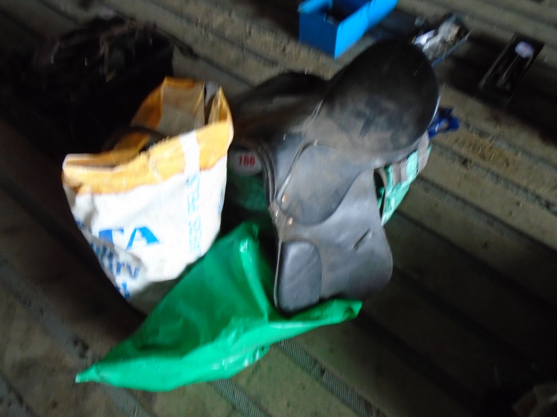 Saddle & 2 bags of horse tack