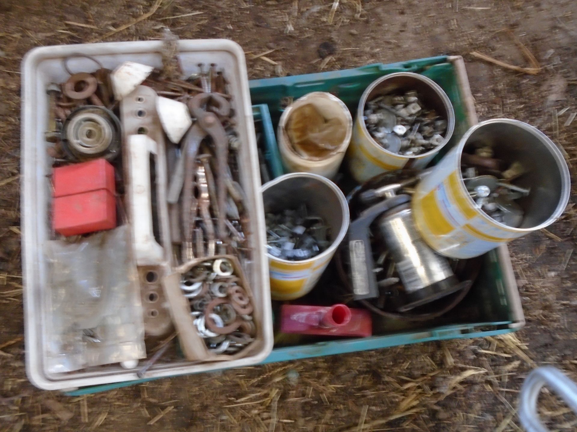 2 Boxes of nuts & bolts etc