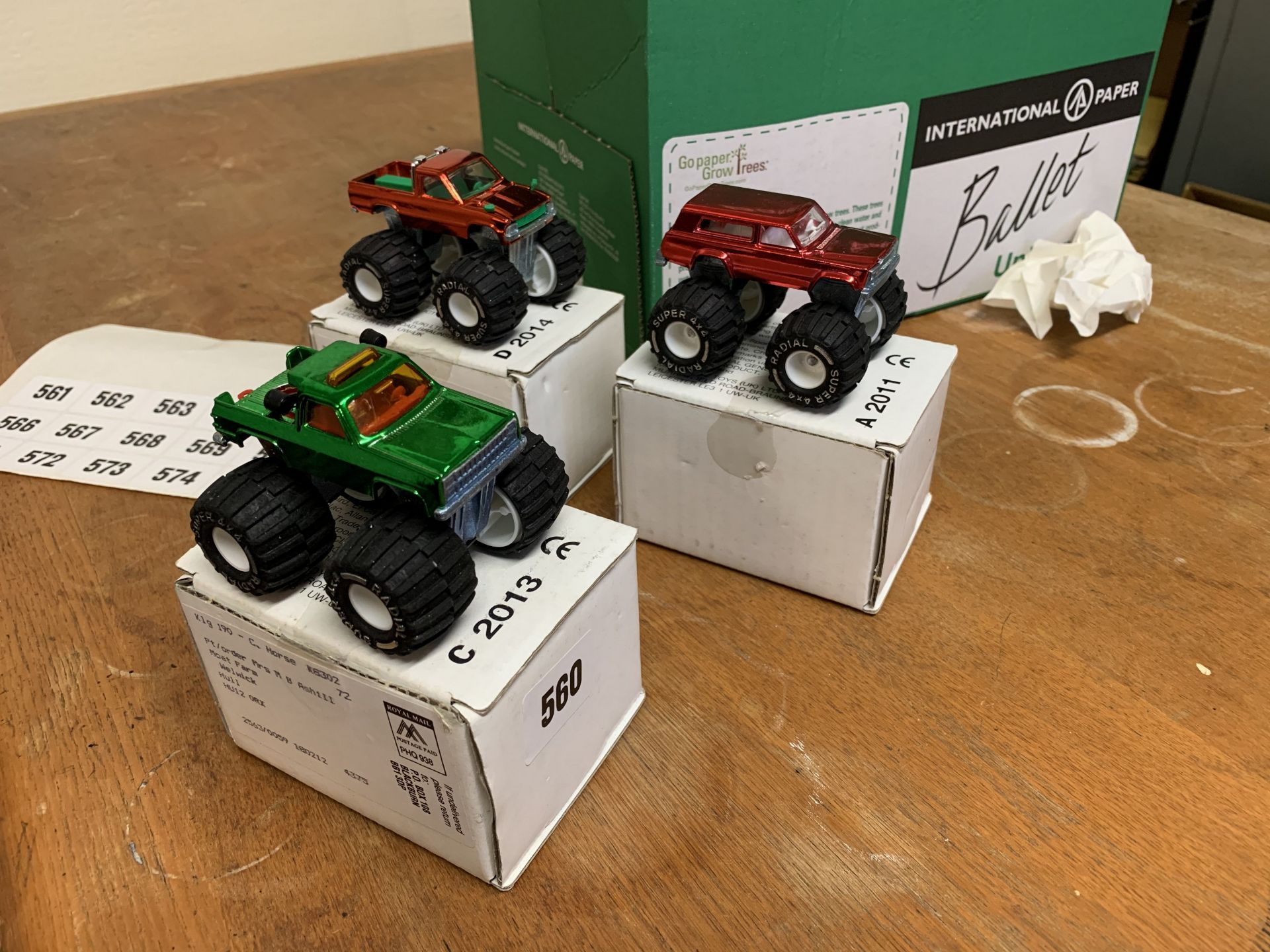 3 Majorette boxed monster trucks