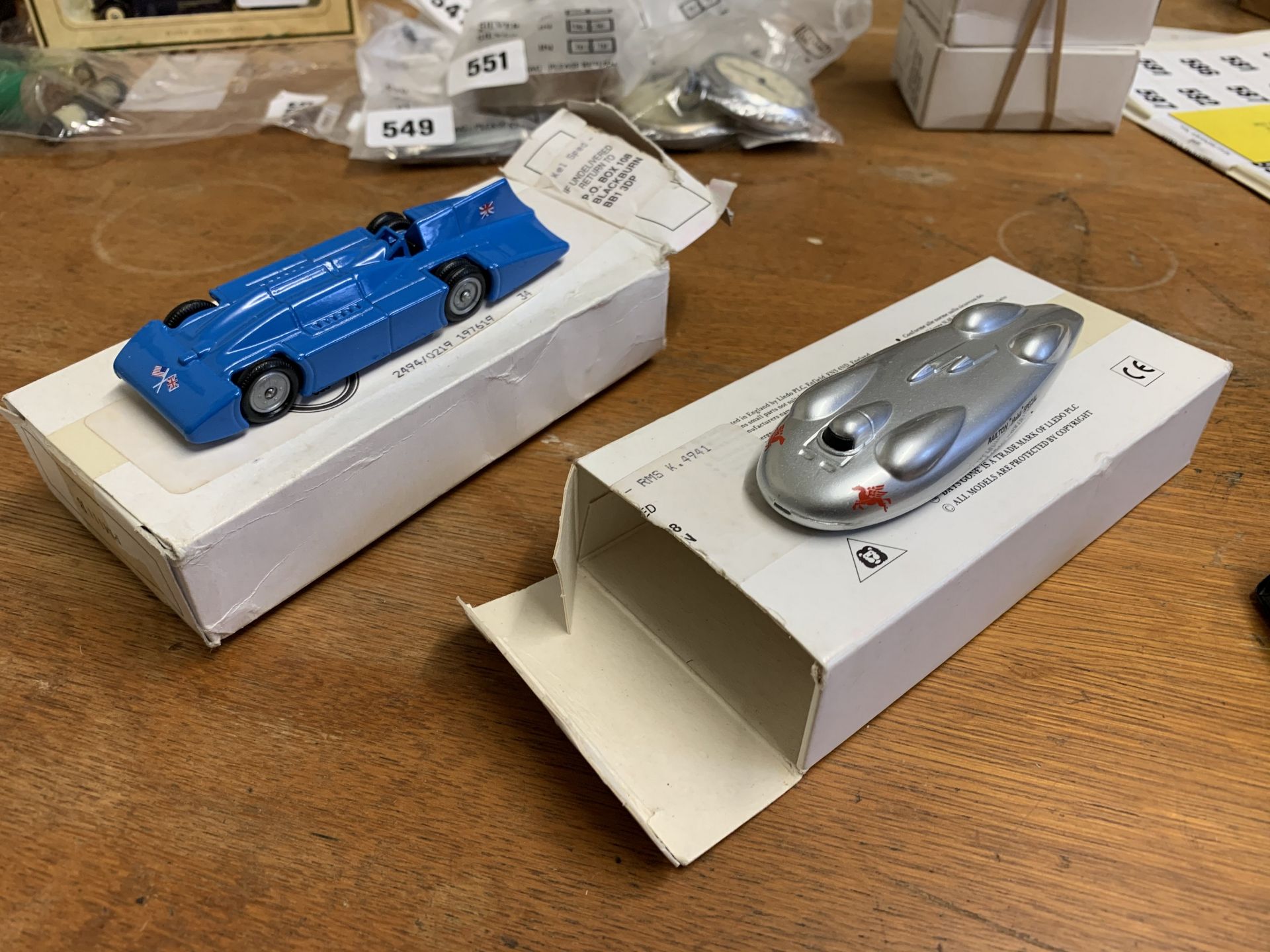 2 Lledo boxed racing cars