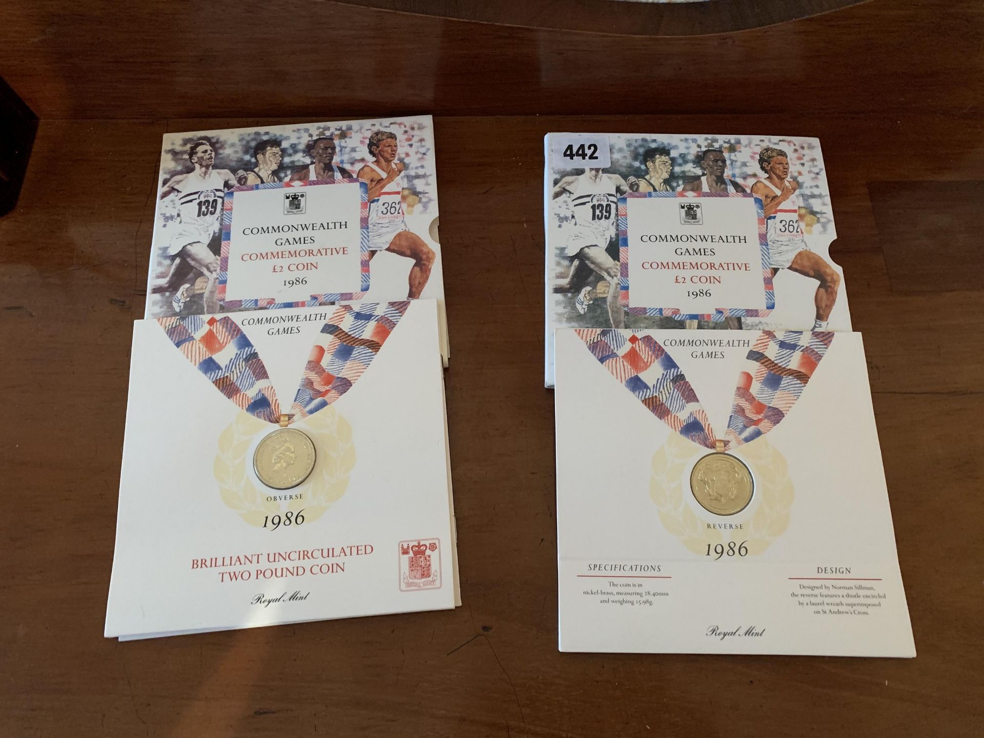 2x 1986 Commonwealth Games commemorative £2 coins