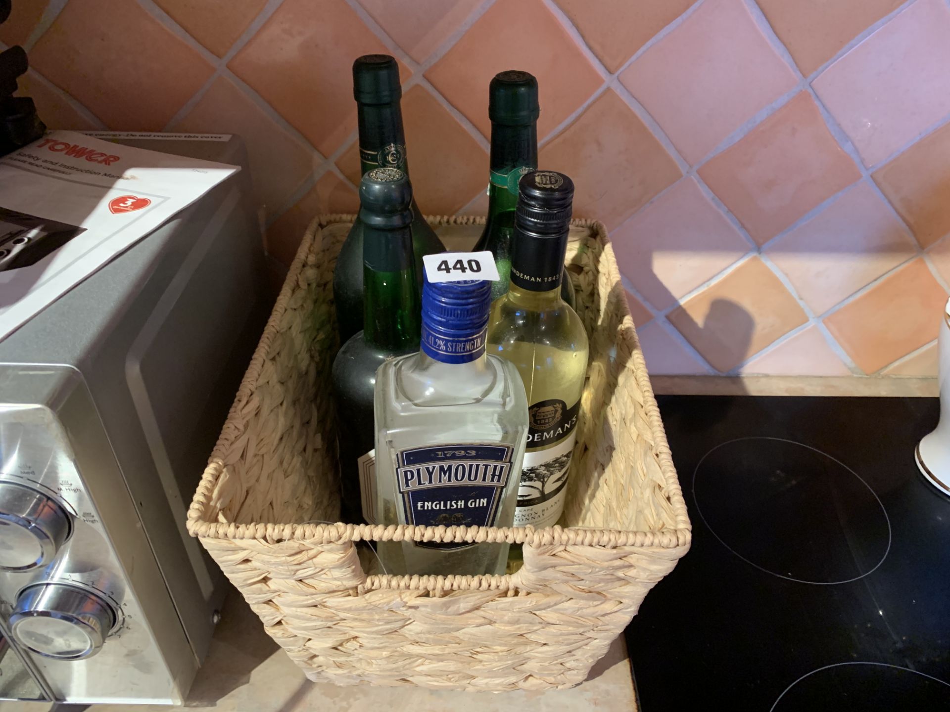 Basket of bottles