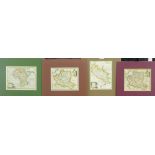 World maps, a collection of 18th century engraved coloured maps by Thomas Kitchin to include Africa,