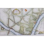 A Map of the New Roads from Westminster Bridge, an 18th century coloured map, engraved by John