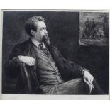 Henry Stacey Marks, 19th century copper plate etching, unframed, 22 x 18cm