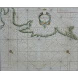 Hendrick Doncker (1625 - 1699) A sea chart of the East Coast of England from Northumberland to