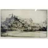 Edinburgh Castle, Trial Proof etching, in a glazed frame, 30 x 19cm