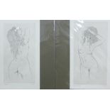 Freddie Theys, a pair of female nude etched prints, to include After Bathing & Female Torso,