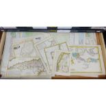 Africa - A quantity of unframed maps and charts to include Libya, Numidia and