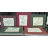 A quantity of 19th century English County coloured maps, by Robert Creighton and engraved by Lewis