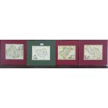 Thomas Kitchin circa 1763 - 1782, a group of eight unframed coloured maps from The Shires &