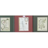 Nicolas Bellin group of three 18th century coloured maps to include Carte des Isles Maldives & Carte