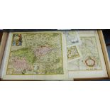 Belgium and The Netherlands - A quantity of unframed maps and charts to include South Flanders,