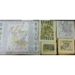 A quantity of unframed reproduction prints to include Military Scotland 1890, a New and Accurate Map