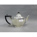 George V silver teapot, Jay Richard Attenborough Co Ltd, Sheffield 1919