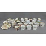 Quantity of English porcelain coffee cans and cups, (a large lot)