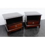 A pair of Stag bedside cabinets, 52 x 55cm