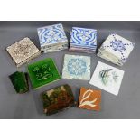 A collection of late Victorian and later tiles, etc., (approx 30)