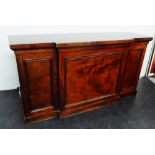 19th century mahogany breakfront sideboard, 98 x 184cm