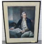 Captain James Cook Framed coloured print