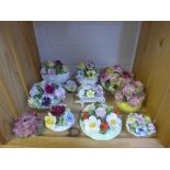 Quantity of Royal Doulton and other floral encrusted Posies (a lot)