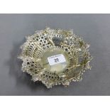 Victorian silver bonbon dish, Chester 1895, 16cm diameter