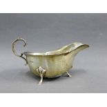 Silver sauce boat, Birmingham 1951