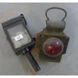 A carriage lamp and a Railway style lantern (2)