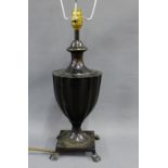 Faux bronze table lamp, 40cm high excluding fitting