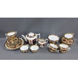 Victorian Staffordshire 'Imari' patterned teaset (a lot)