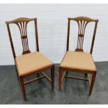 Pair of mahogany splat back side chairs, 98 x 47cm (2)