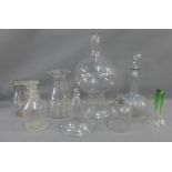 Collection of glass wares to include decanters and jars etc., tallest 38cm (a lot)