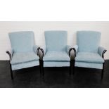 Three Parker Knoll upholstered armchairs, 81 x 66cm, (3)