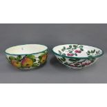 Two Wemyss Scottish pottery fruit patterned bowls (restored) (2)