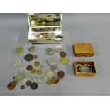 Mixed lot of coins to include a George IV silver crown, 1822 etc., (a lot)
