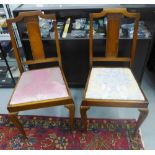 Two mahogany side chairs, 93 x 50cm (2)
