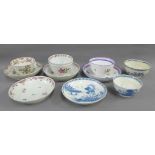 Quantity of English tea bowls and saucers to include Worcester etc., (11)