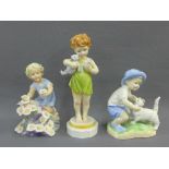 Three Royal Worcester Freda Doughty figures to include 'May', 'September', and 'Wednesday's