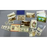 Collection of postcards and cigarette cards etc., (a lot)