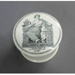 Holloway's Ointment jar and cover