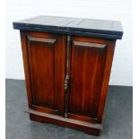 Contemporary stained hardwood drinks cabinet, 106 x 84cm