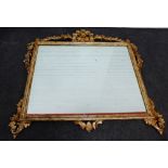 Gilt framed over mantle mirror, 92 x 102cm