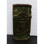 Old cast iron lamp post cover from the Leith District of Edinburgh, 45 x 24cm