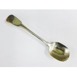 Scottish Provincial Banff silver sugar shovel spoon, fiddle pattern, makers mark for George Elder,