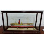 Show cased East Coast steam drifter built by Smith's Dock Co Ltd, North Shields, 46 x 81cm