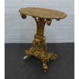 Rococo style giltwood table (a/f), 82 x 70 cm