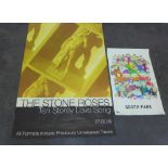 Stone Roses - Ten Storey Love Song, unframed poster, circa 1995 together with a South Park